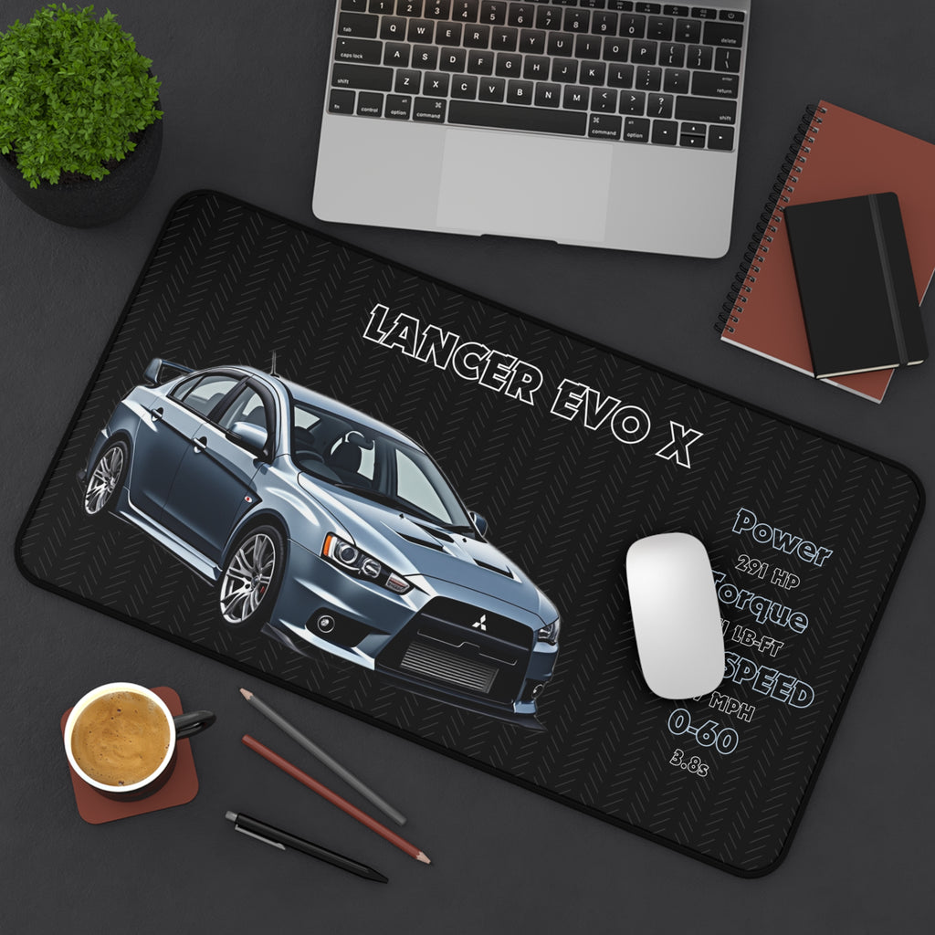 Lancer Evolution X Desk Mat | Gaming Mouse Pad for Car Enthusiasts