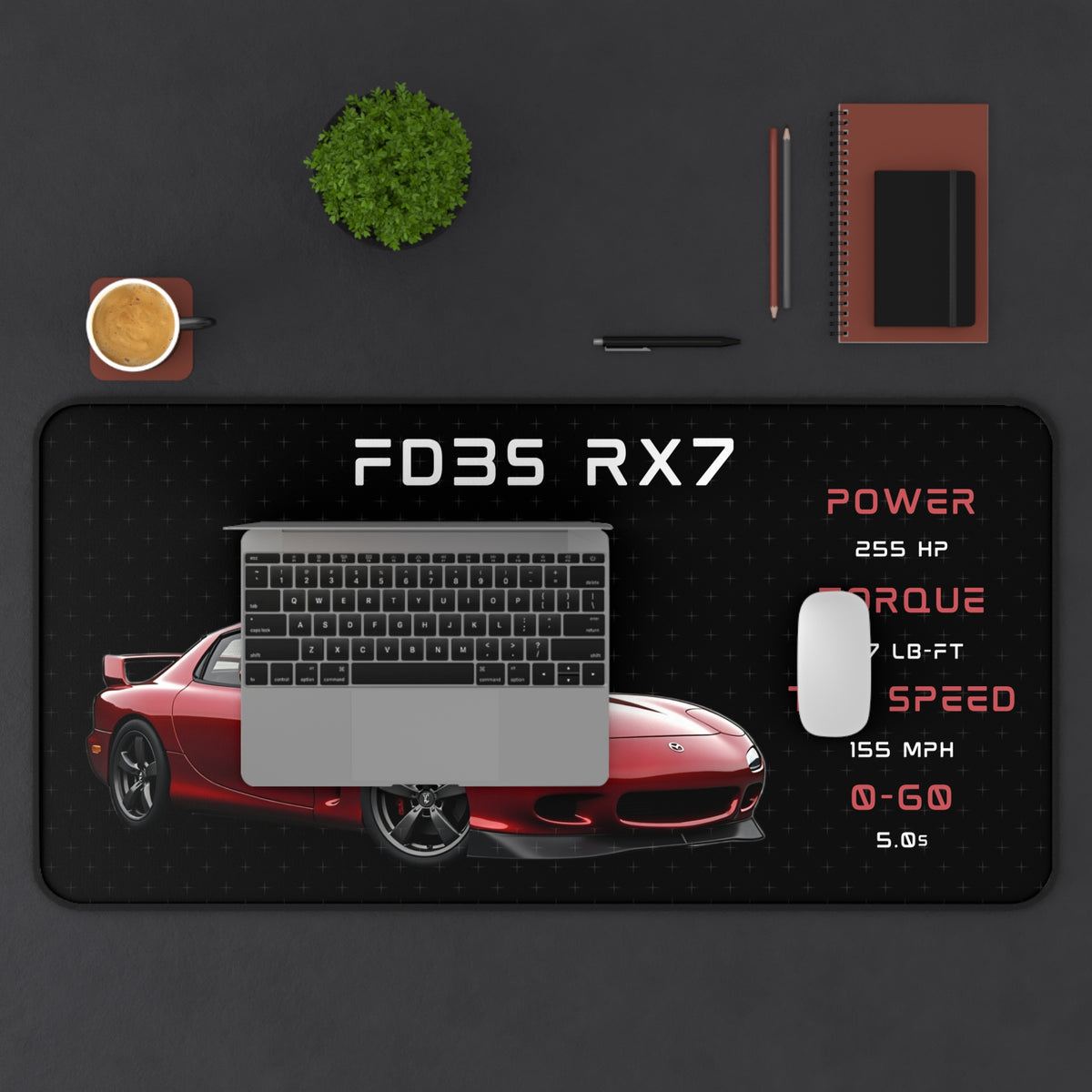Rx7 Fd3s Desk Mat | Mouse Pad for Car Enthusiasts