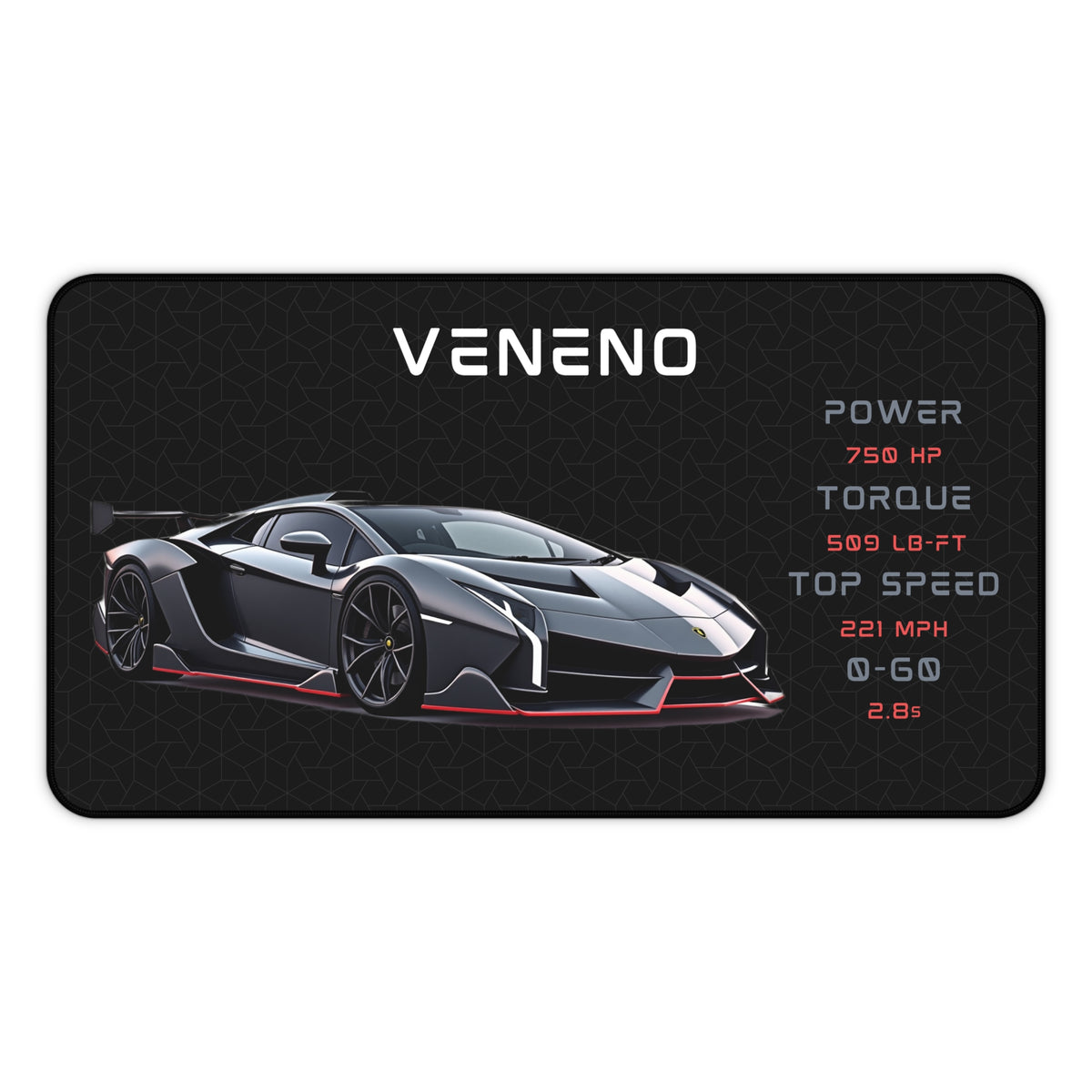 Veneno Mouse Pad | Car Lover Mouse Pad | Gamer Desk Mat
