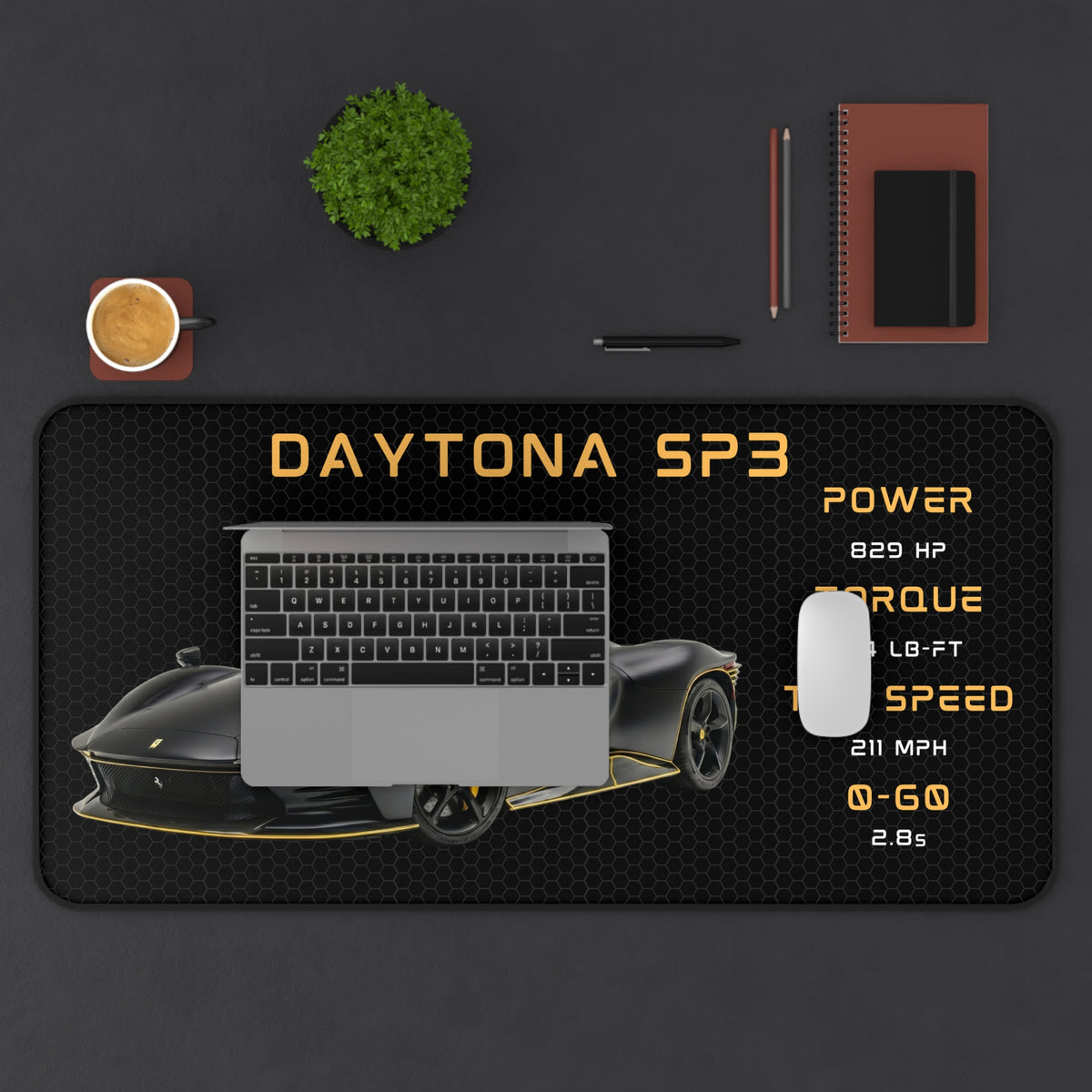 Ferrari Daytona SP3 Desk Mat | Racing Car Mouse Pad, Automotive Desk Mat