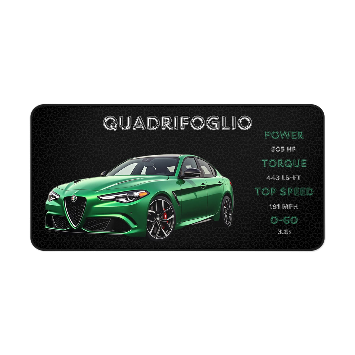 Quadifoglio Mouse Pad | Car Lover Mouse Pad | Supercar Gamer Desk Mat