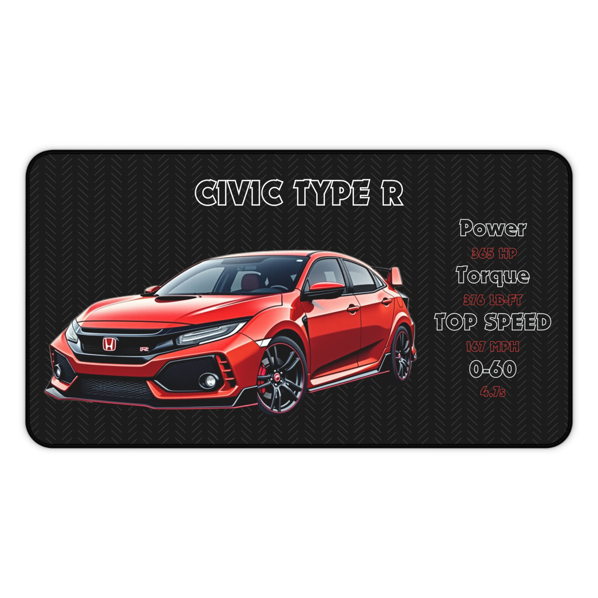 Civic Type R Desk Mat | Racing Mouse Pad for Car Enthusiasts