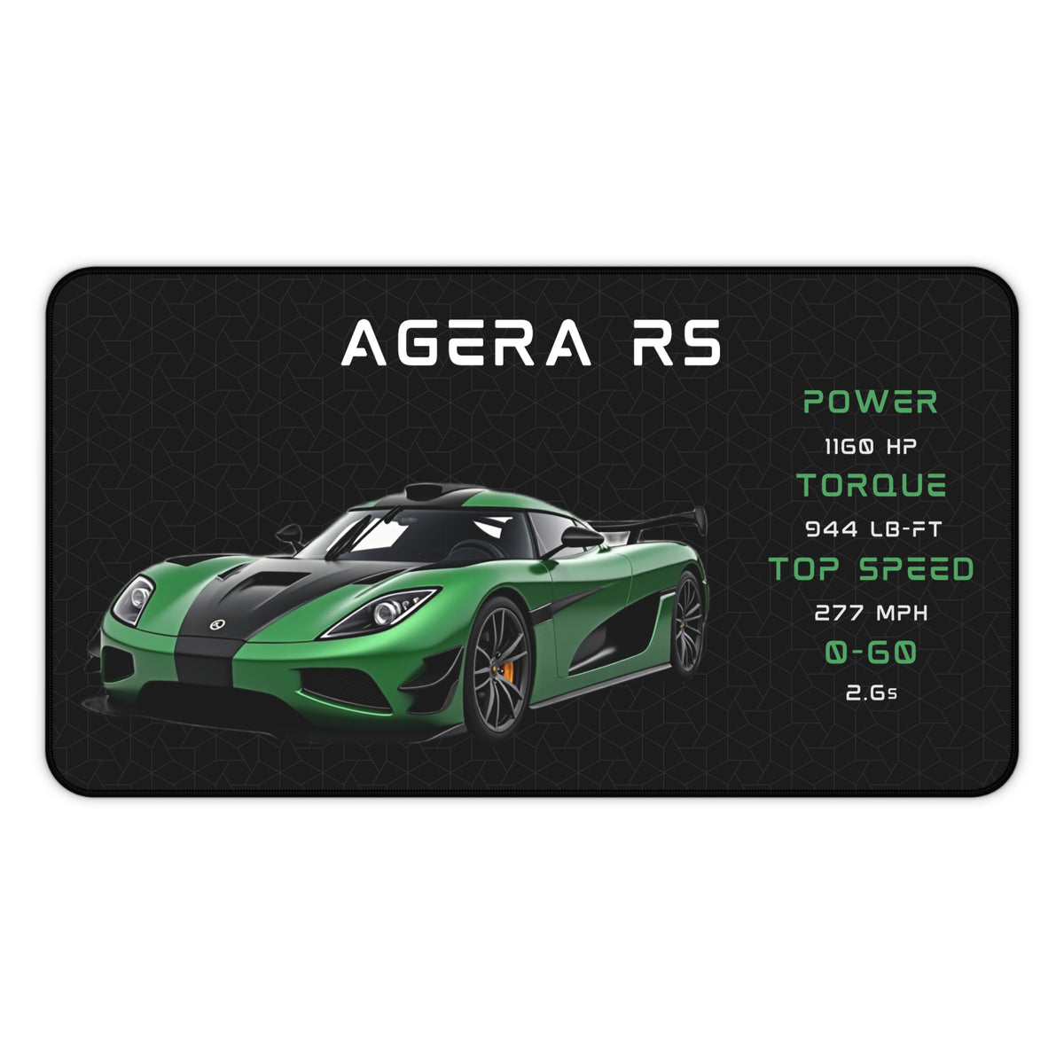 Agera RS Mouse Pad | Car Lover Mouse Pad | Supercar Gamer Desk Mat