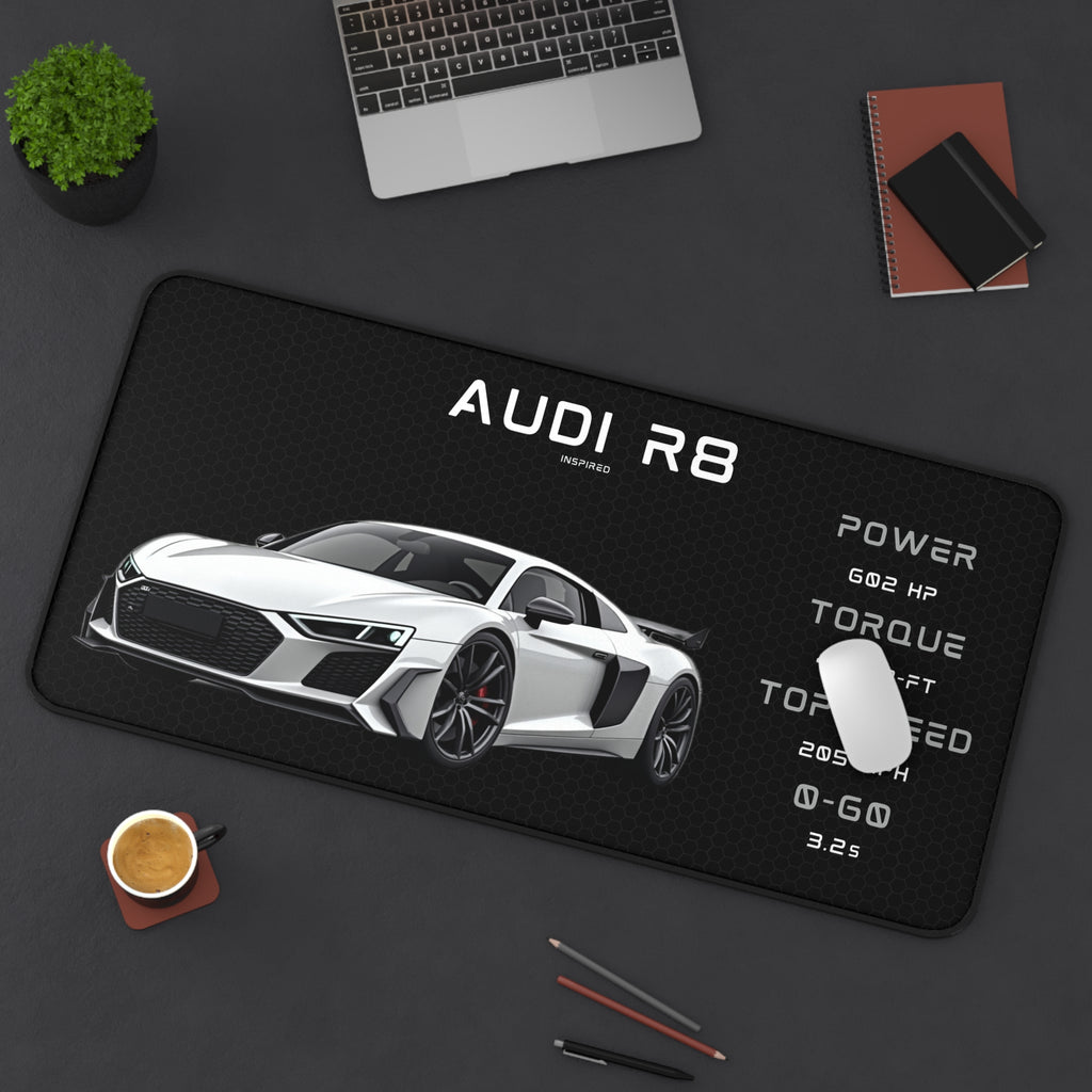 Desk Mat - R8 Mouse Pad | Car Gaming Mat for Car Enthusiasts