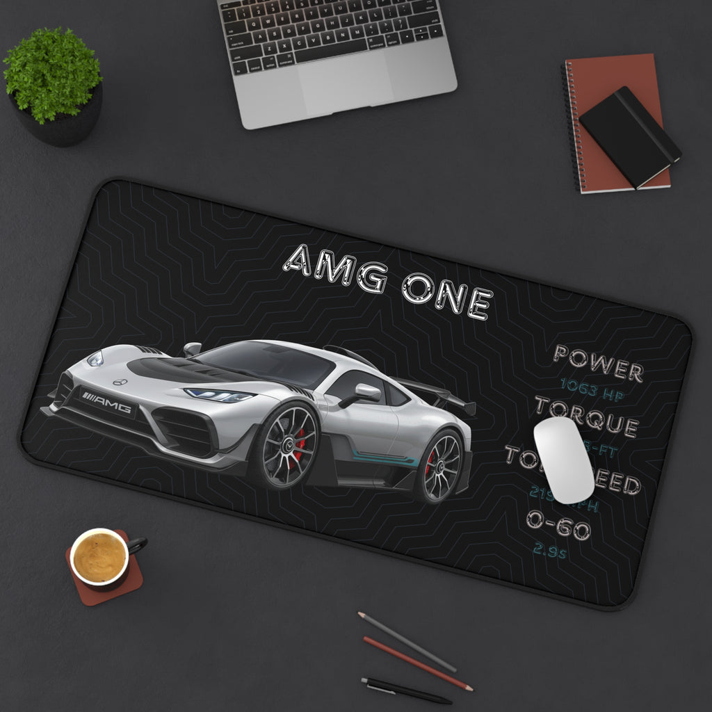 AMG One Desk Mat | Car Enthusiast Gift | Stylish Gaming Mouse Pad | Office Decor | Auto Racing Home Office Essentials