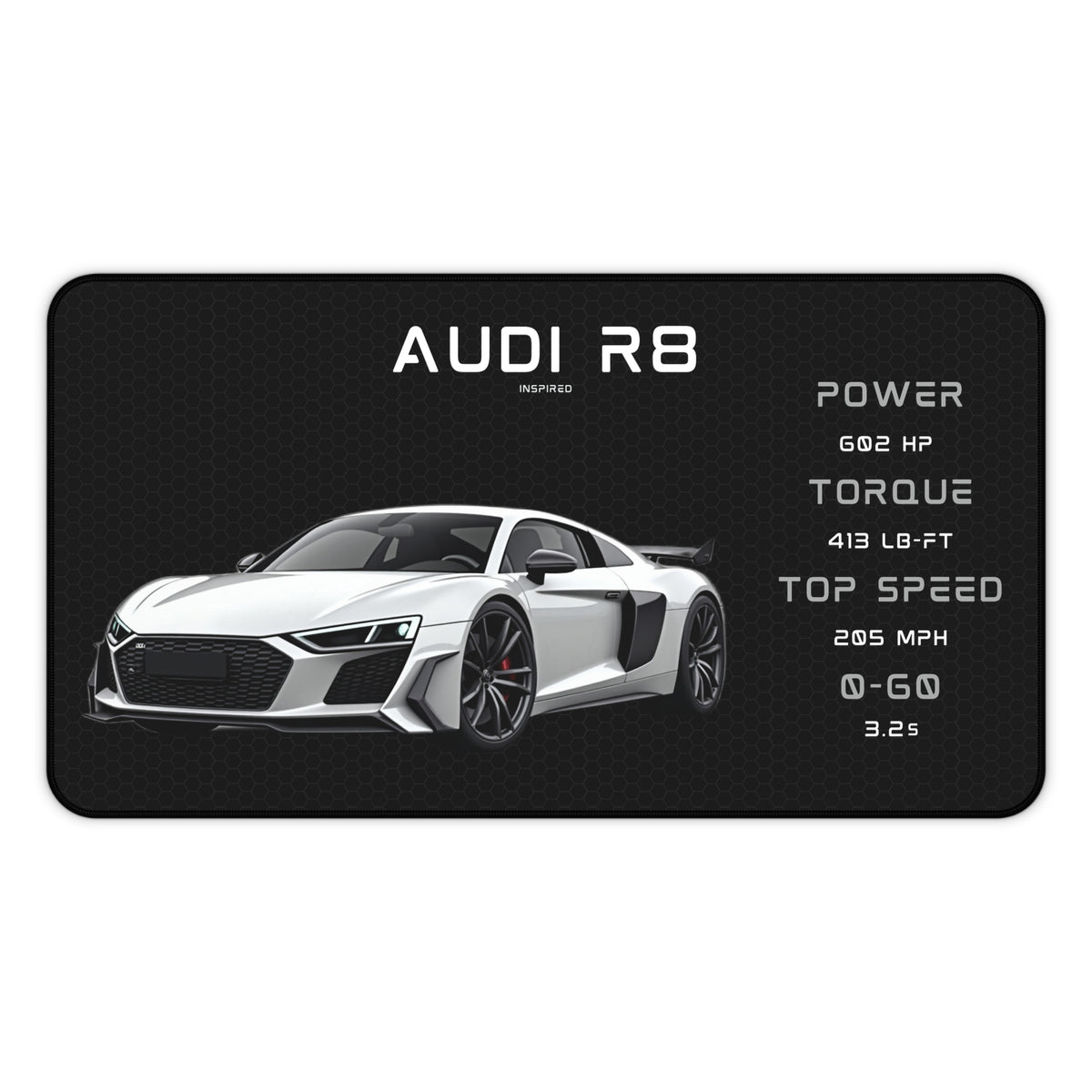 Desk Mat - R8 Mouse Pad | Car Gaming Mat for Car Enthusiasts