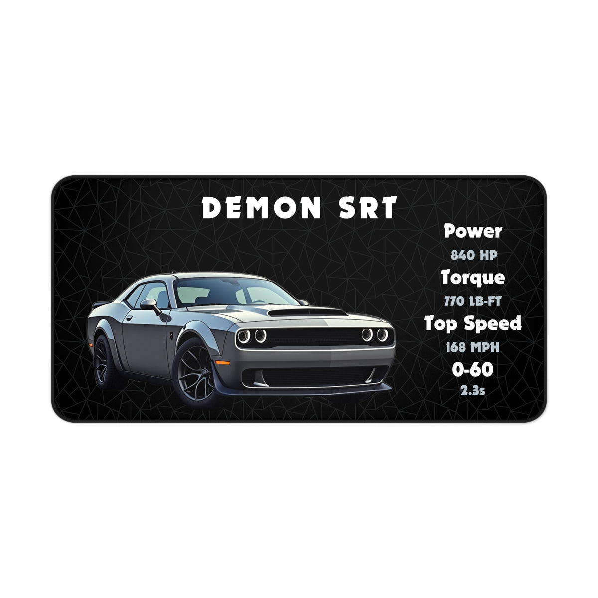 Demon SRT | Desk Accessories, Mouse Pad, Desk Organizer | Gift for Car Enthusiasts and Gamers