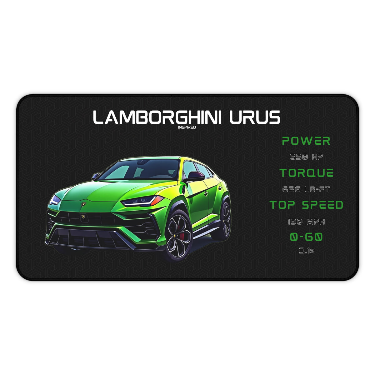 Urus Desk Mat | Car Enthusiasts Gift | Gaming Mouse Pad, Desk Accessory | Car Lover Decor