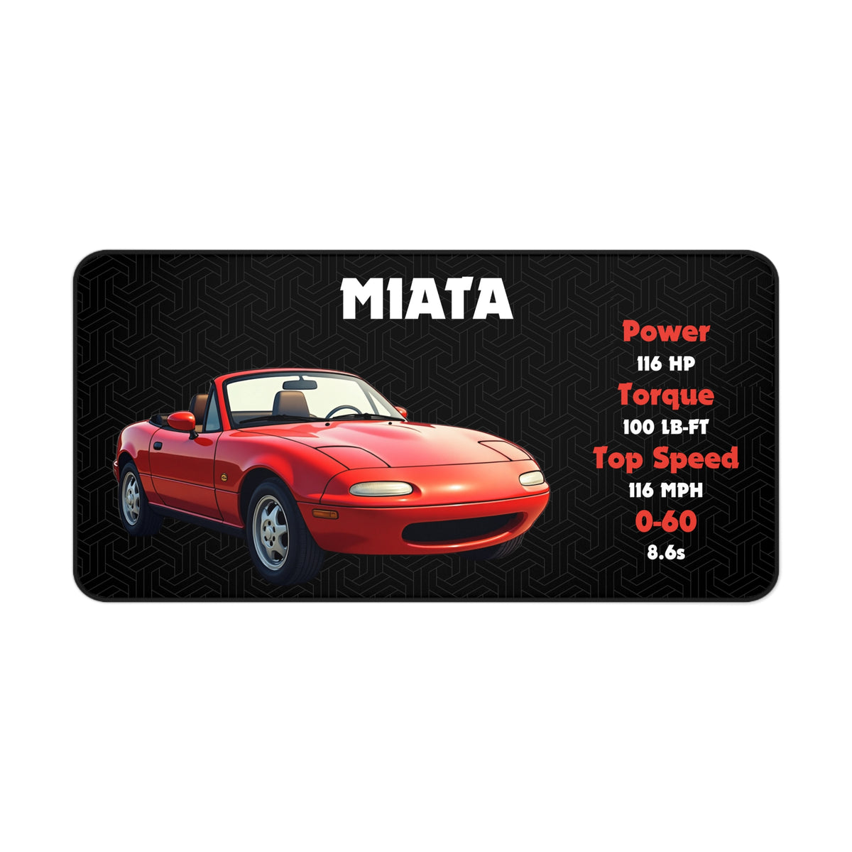 Miata Desk Mat | Car Enthusiasts Gift | Gaming Mouse Pad, Desk Accessory | Car Lover Decor