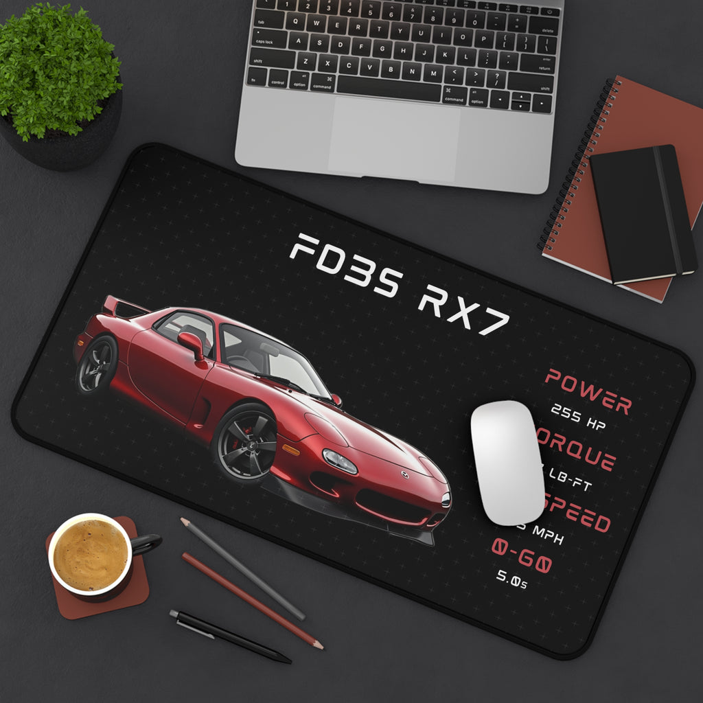 Rx7 Fd3s Desk Mat | Mouse Pad for Car Enthusiasts