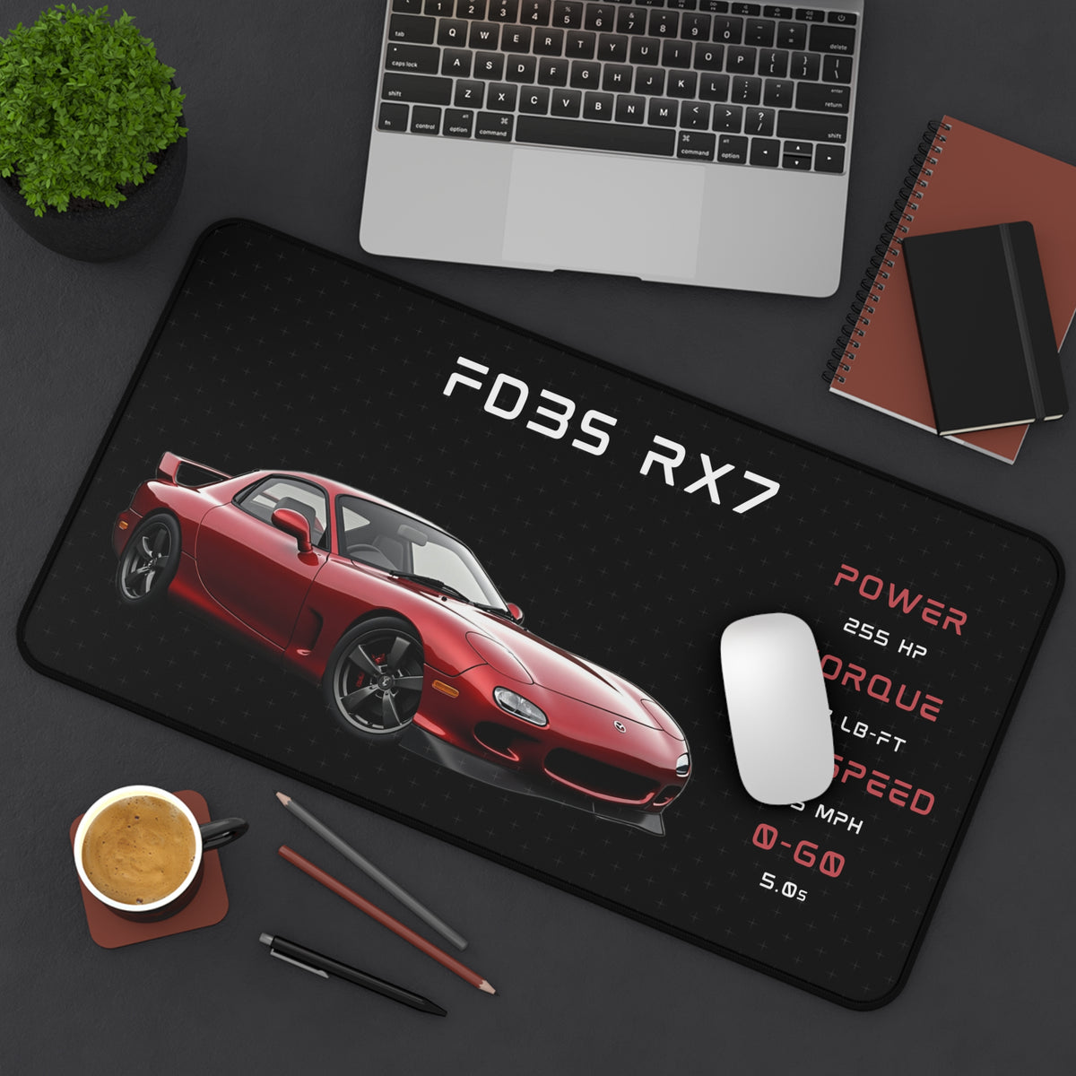 Rx7 Fd3s Desk Mat | Mouse Pad for Car Enthusiasts