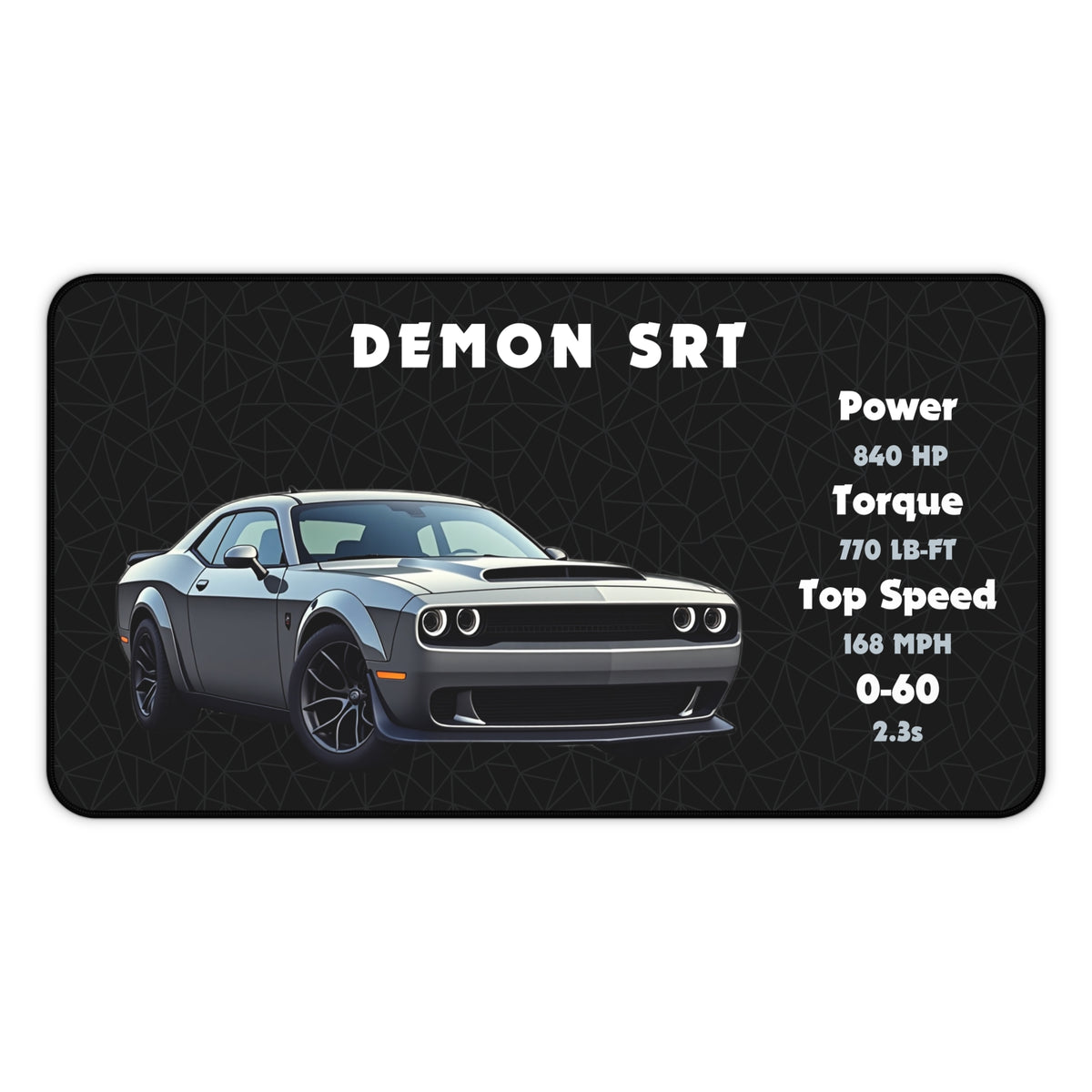 Demon SRT | Desk Accessories, Mouse Pad, Desk Organizer | Gift for Car Enthusiasts and Gamers