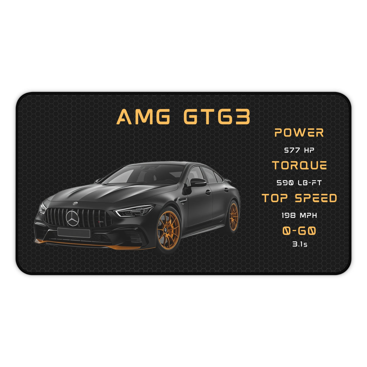AMG GT63 Racing Car Desk Mat | Luxury Sports Car Illustration
