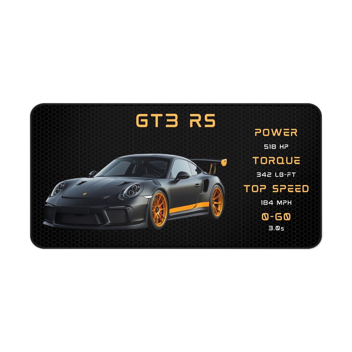 GT3 RS Desk Mat | Racing Car Motorsport Logo Mouse Pad