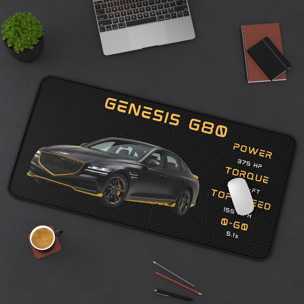 Genesis G80 Car Desk Mat | Decoration Mat | Mouse Pad