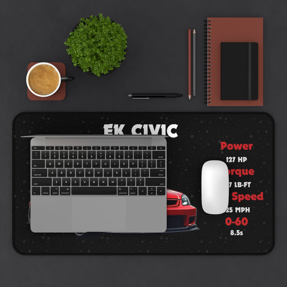 EK Civic Desk Mat | Racing Mouse Pad for Car Enthusiasts