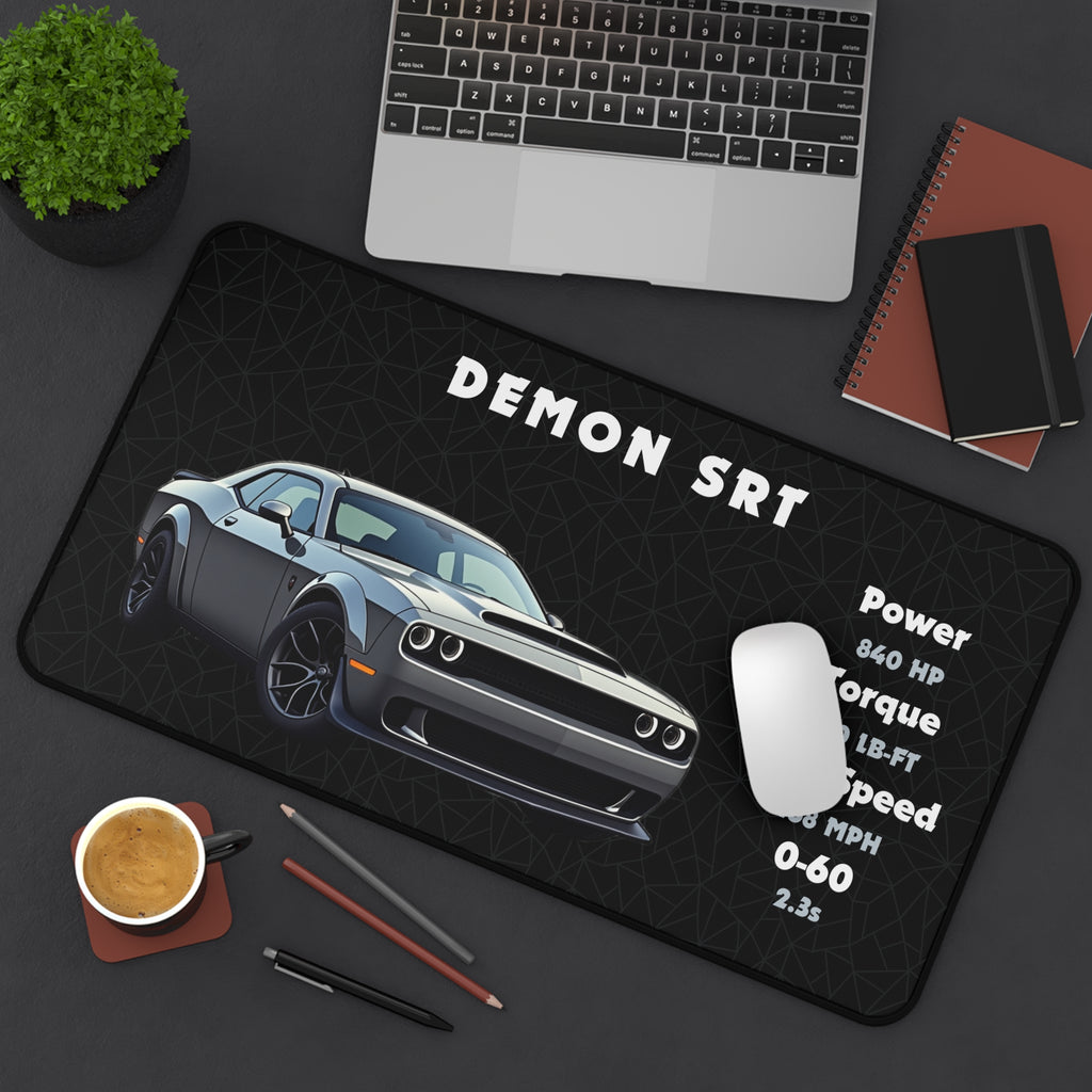 Demon SRT | Desk Accessories, Mouse Pad, Desk Organizer | Gift for Car Enthusiasts and Gamers