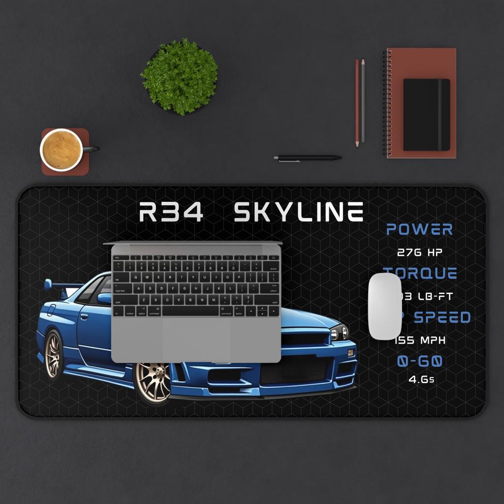 Copy of R34 Skyline GTR | Gaming Mouse Pad |  Car Lover Desk Mat | JDM Gift Home Office Decor | Car Enthusiast Desk Accessory