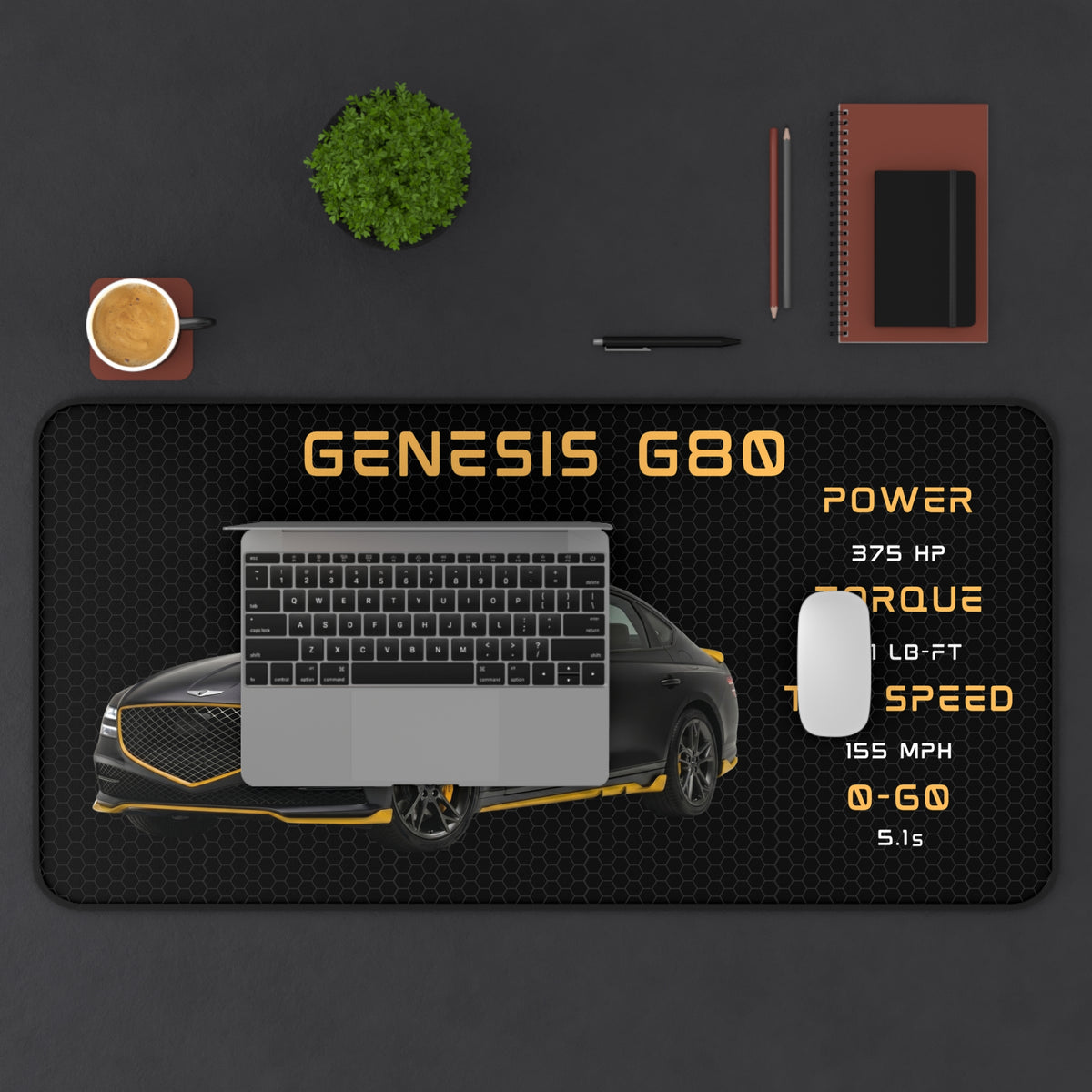 Genesis G80 Car Desk Mat | Decoration Mat | Mouse Pad