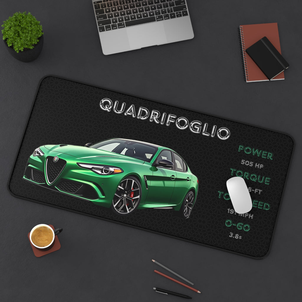 Quadifoglio Mouse Pad | Car Lover Mouse Pad | Supercar Gamer Desk Mat