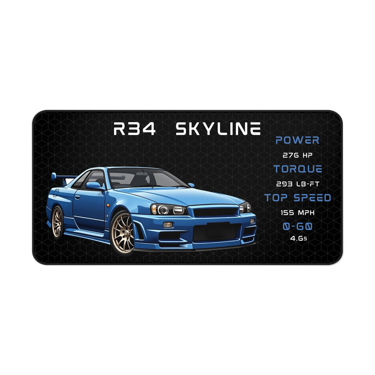 Copy of R34 Skyline GTR | Gaming Mouse Pad |  Car Lover Desk Mat | JDM Gift Home Office Decor | Car Enthusiast Desk Accessory