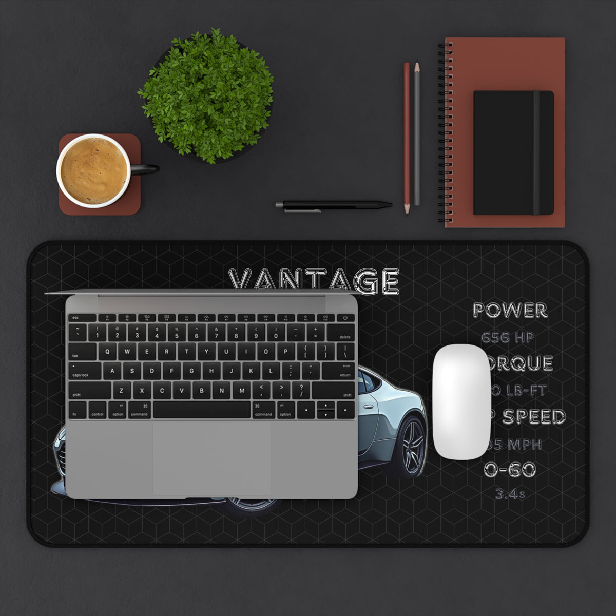 Vantage Gaming Mouse Pad |  Car Lover Desk Mat | Gift Home Office Decor | Car Enthusiast Desk Accessory