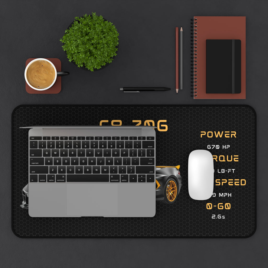 Corvette C8 Z06 Desk Mat | Racing Car Mouse Pad for Office or Gaming