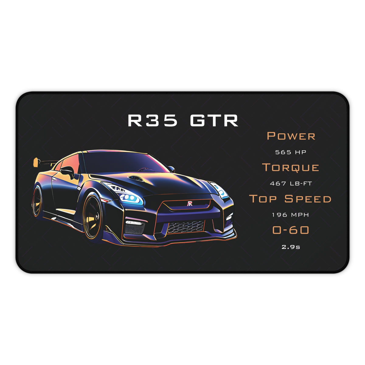 GTR R35 Desk Mat | Car Enthusiast Mouse Pad | Gamer Mouse Pad