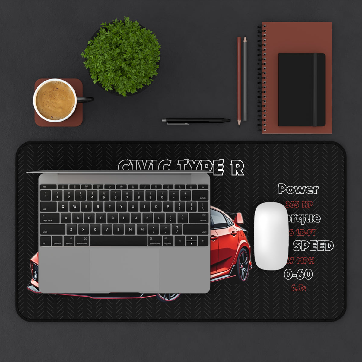 Civic Type R Desk Mat | Racing Mouse Pad for Car Enthusiasts