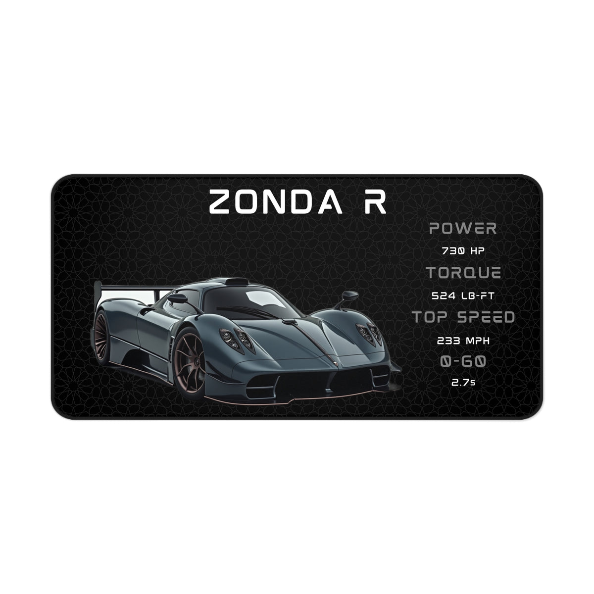 Zonda R Desk Mat | Car Enthusiasts Gift | Gaming Mouse Pad, Desk Accessory | Car Lover Decor