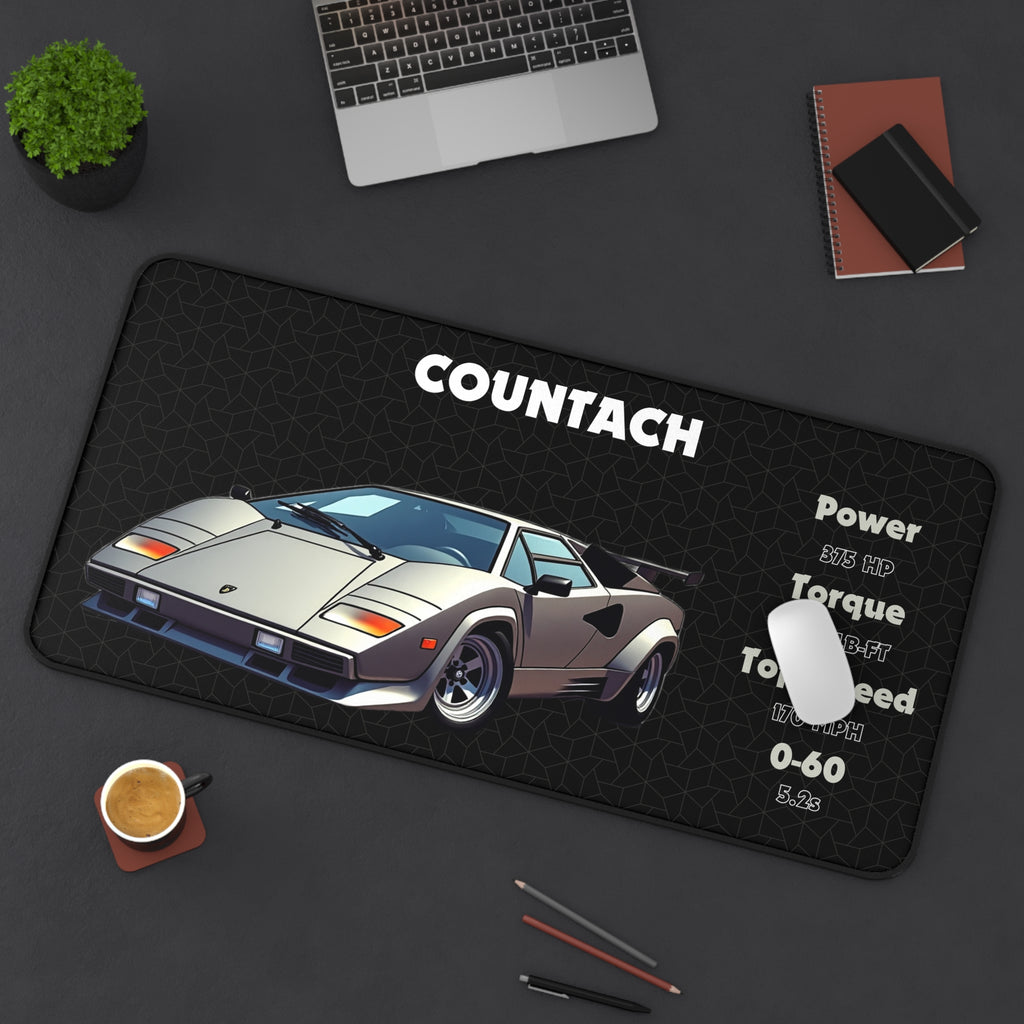 Countach Mouse Pad | Car Lover Mouse Pad | Supercar Gamer Desk Mat