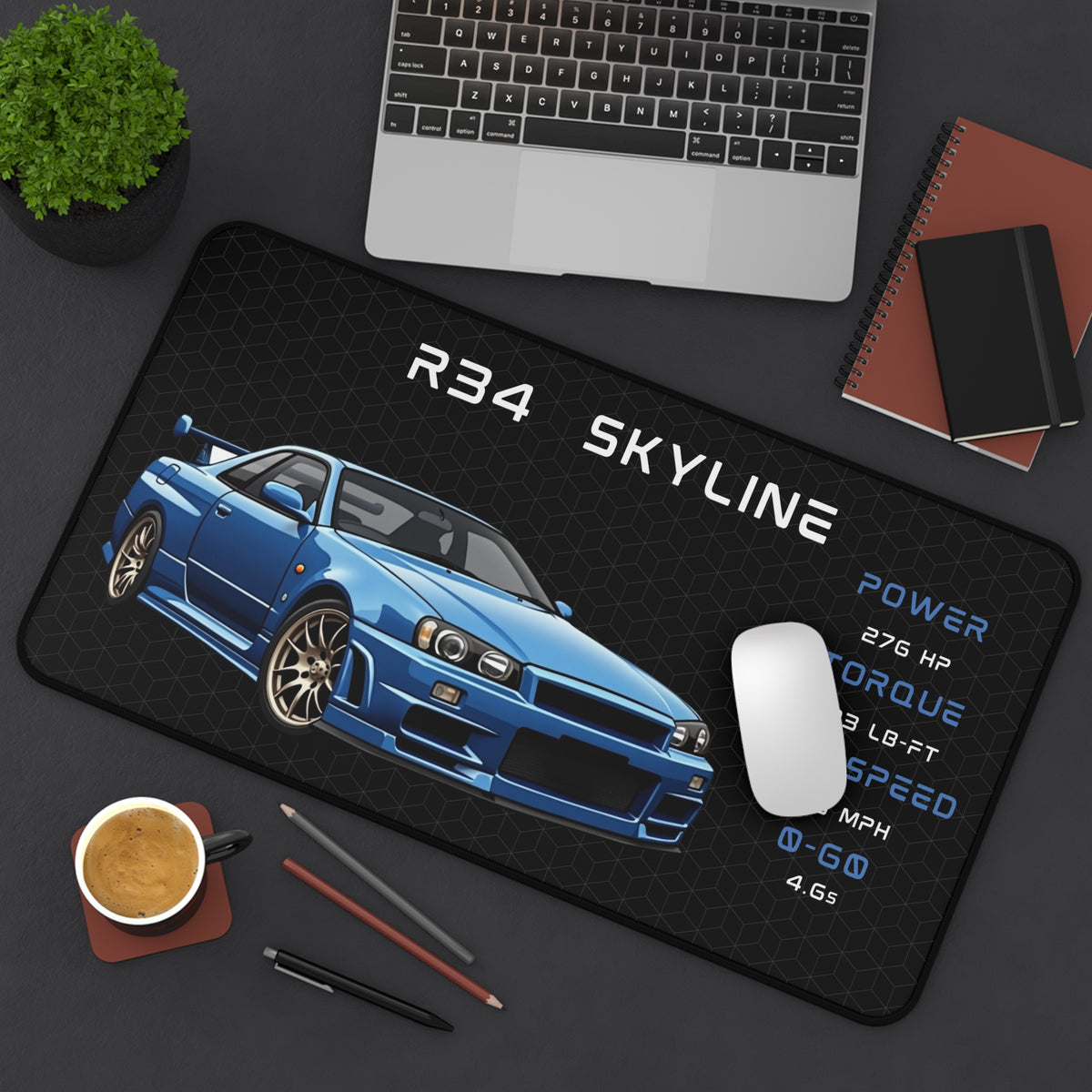 Copy of R34 Skyline GTR | Gaming Mouse Pad |  Car Lover Desk Mat | JDM Gift Home Office Decor | Car Enthusiast Desk Accessory
