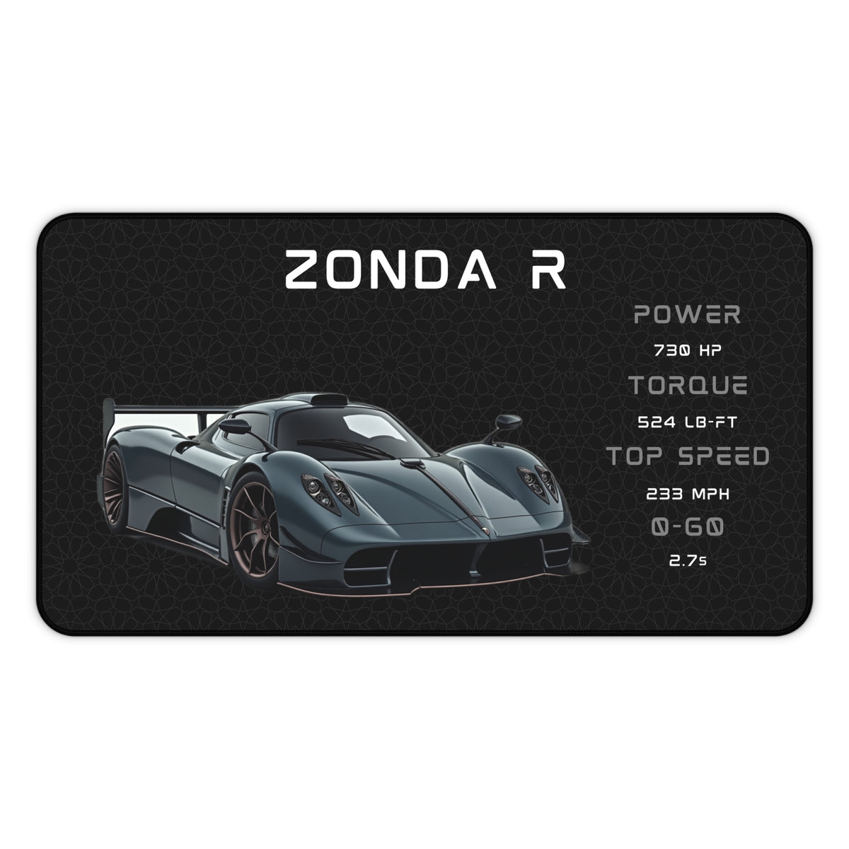 Zonda R Desk Mat | Car Enthusiasts Gift | Gaming Mouse Pad, Desk Accessory | Car Lover Decor