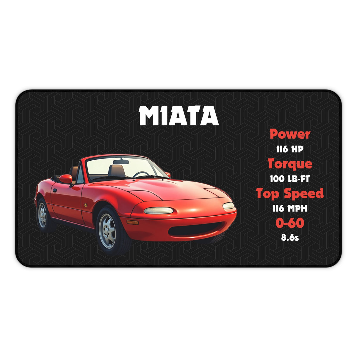 Miata Desk Mat | Car Enthusiasts Gift | Gaming Mouse Pad, Desk Accessory | Car Lover Decor