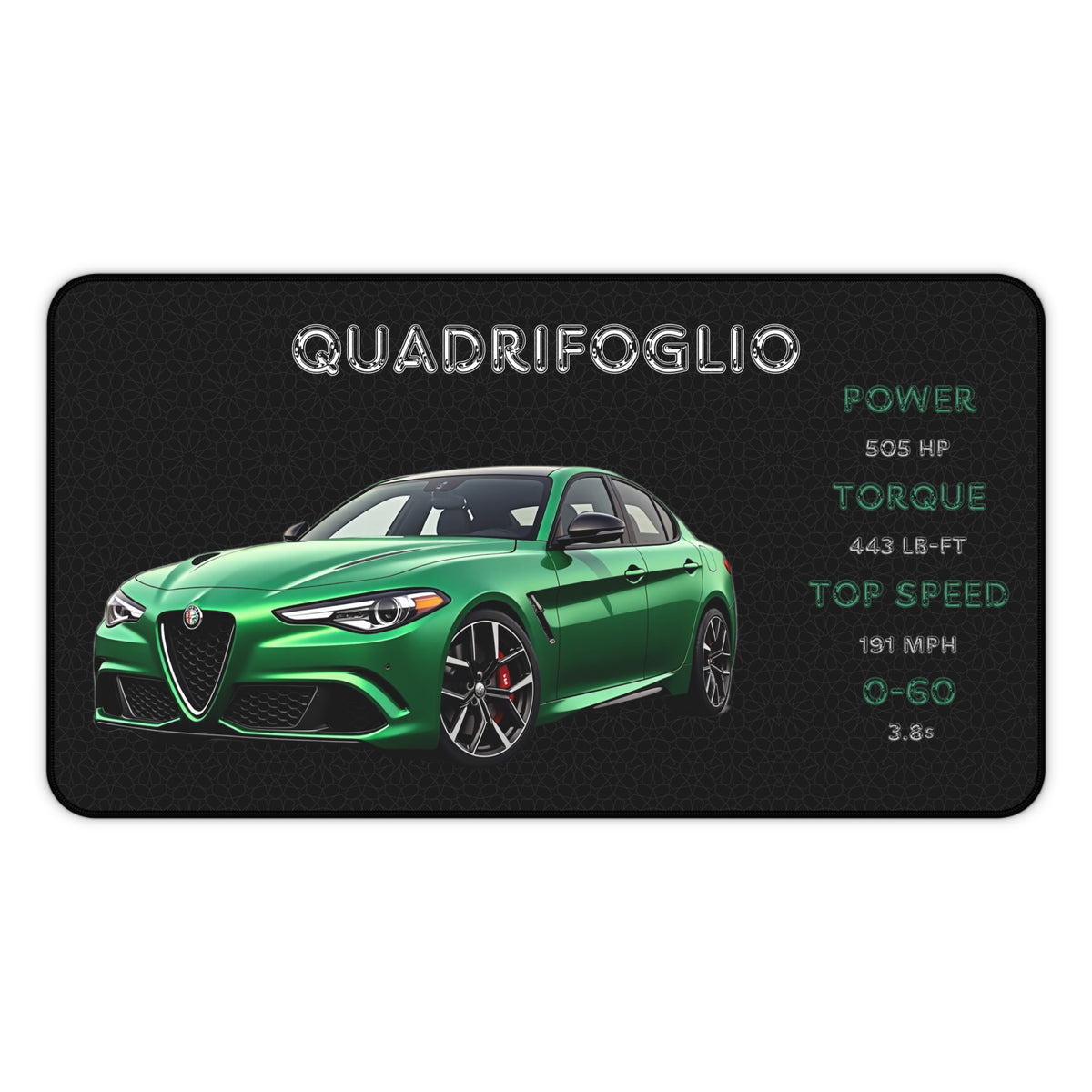 Quadifoglio Mouse Pad | Car Lover Mouse Pad | Supercar Gamer Desk Mat