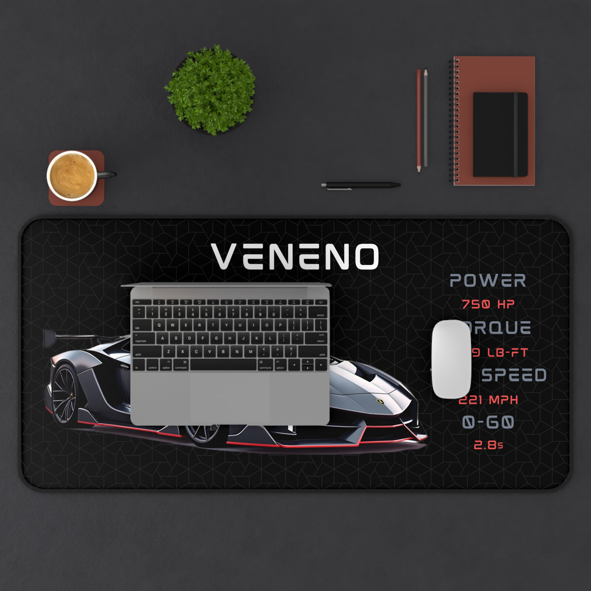 Veneno Mouse Pad | Car Lover Mouse Pad | Gamer Desk Mat