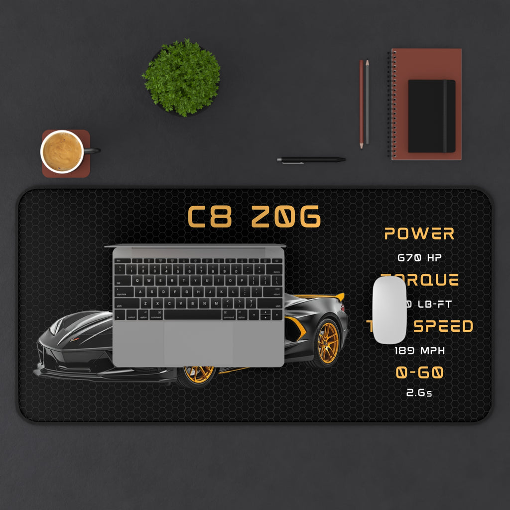 Corvette C8 Z06 Desk Mat | Racing Car Mouse Pad for Office or Gaming