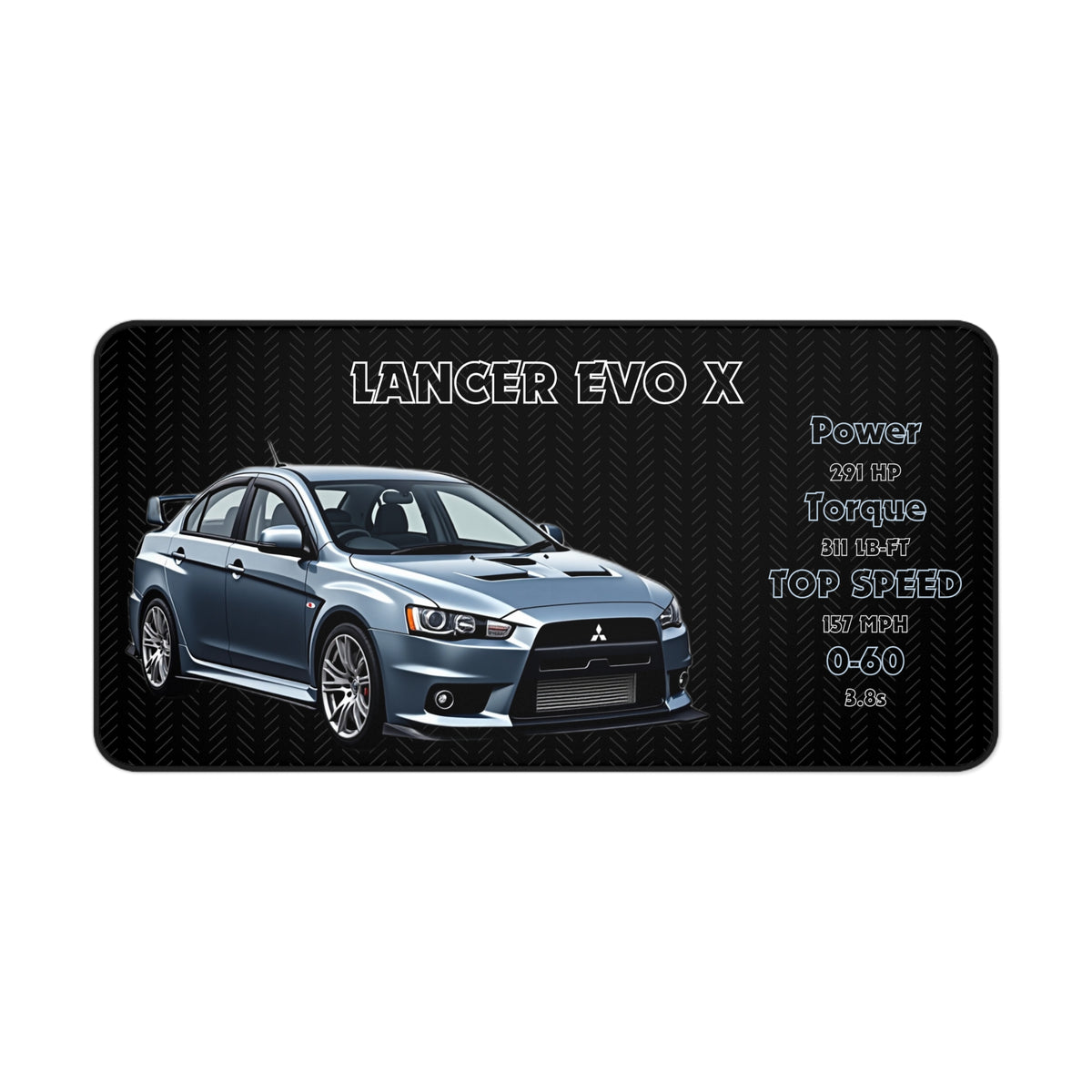 Lancer Evolution X Desk Mat | Gaming Mouse Pad for Car Enthusiasts