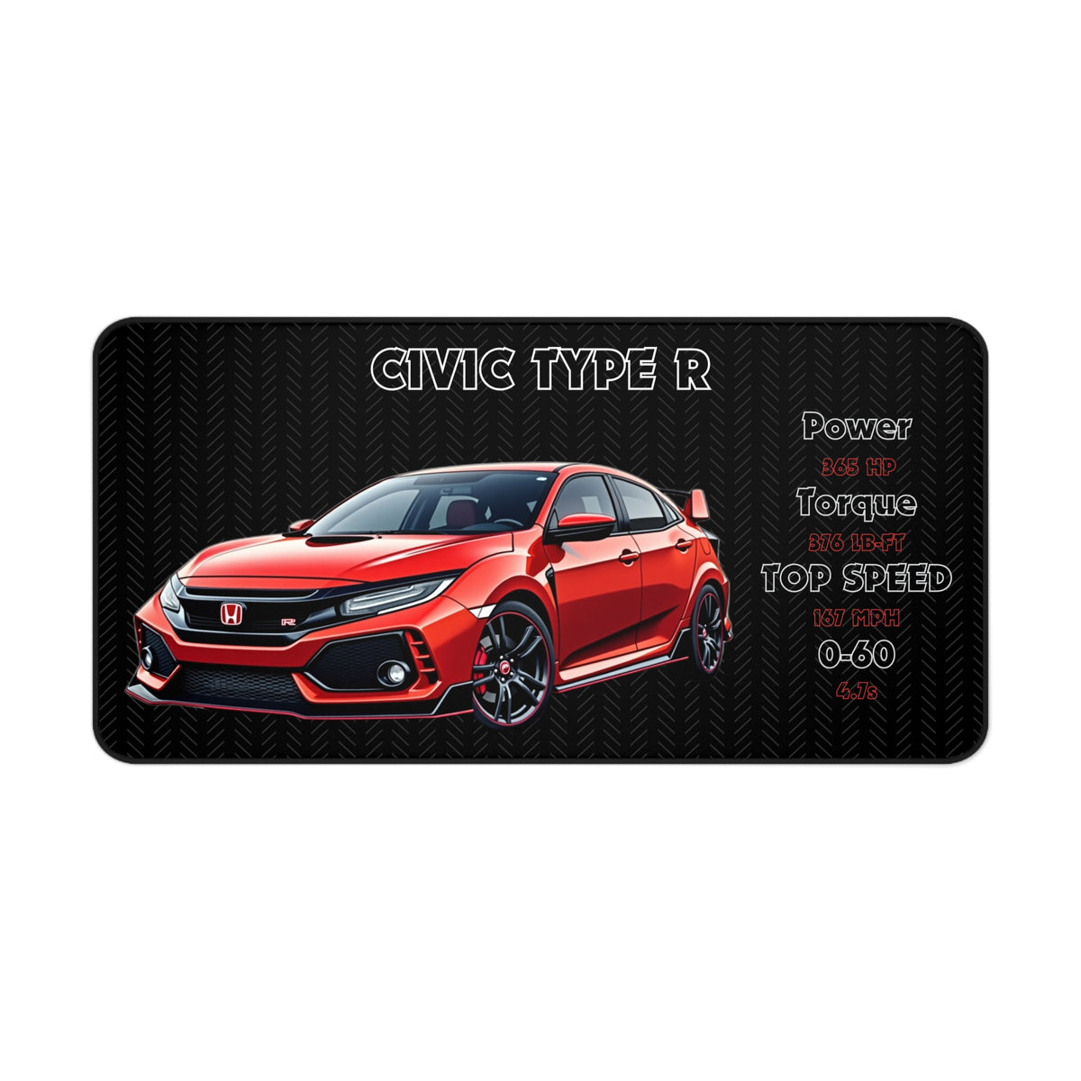 Civic Type R Desk Mat | Racing Mouse Pad for Car Enthusiasts