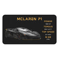 McLaren P1 Desk Mat, Gaming Mouse Pad | Supercar Race Track Design