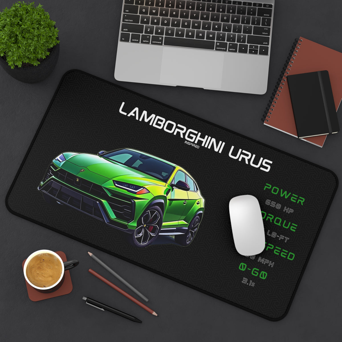 Urus Desk Mat | Car Enthusiasts Gift | Gaming Mouse Pad, Desk Accessory | Car Lover Decor
