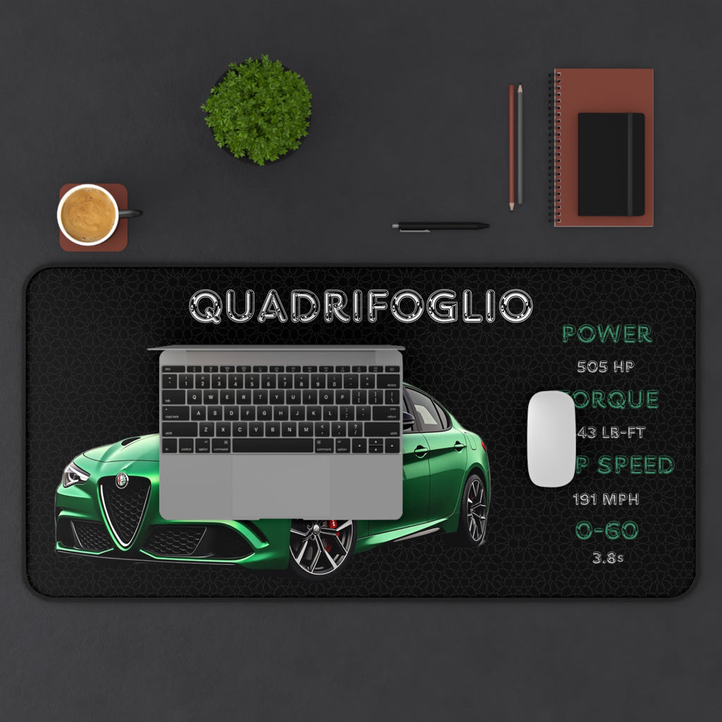Quadifoglio Mouse Pad | Car Lover Mouse Pad | Supercar Gamer Desk Mat