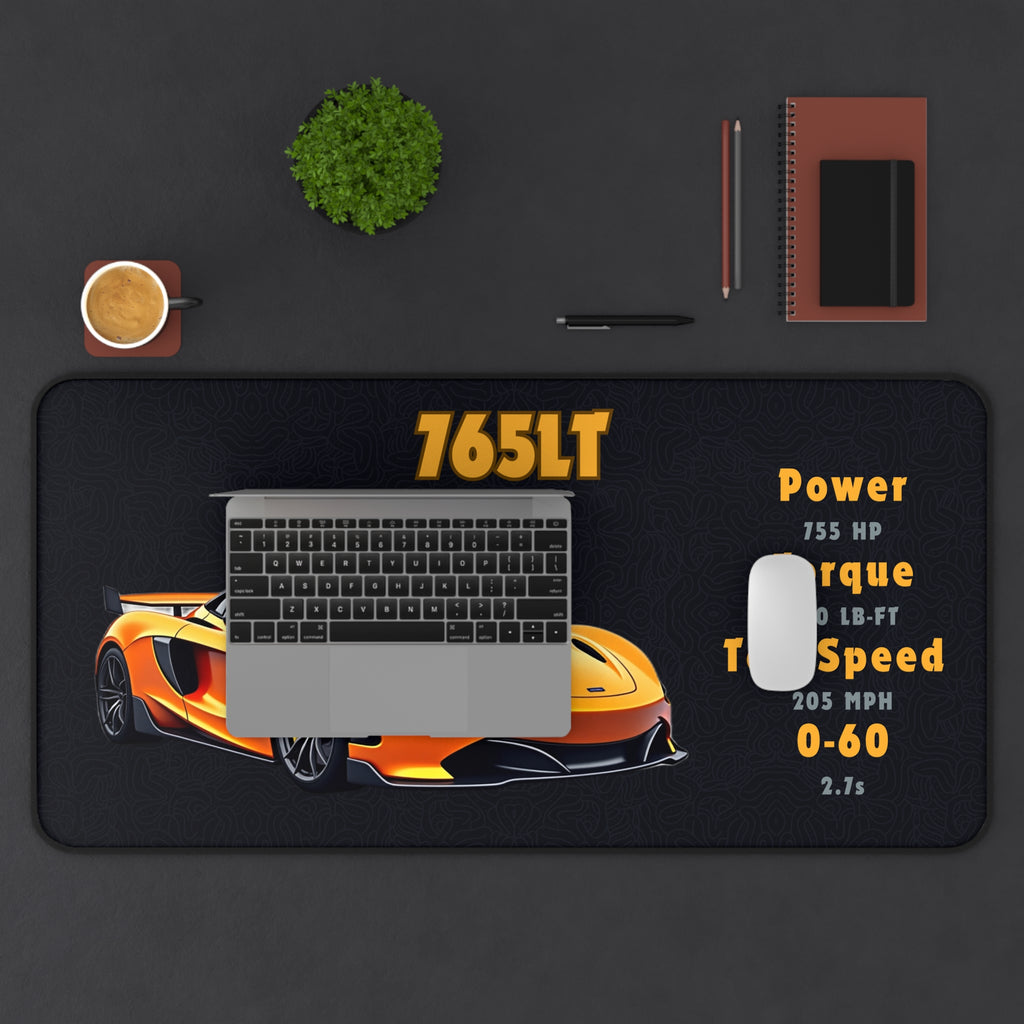 765LT Desk Mat | Car Mouse Pad for Car Enthusiasts | Gaming Desk Mat