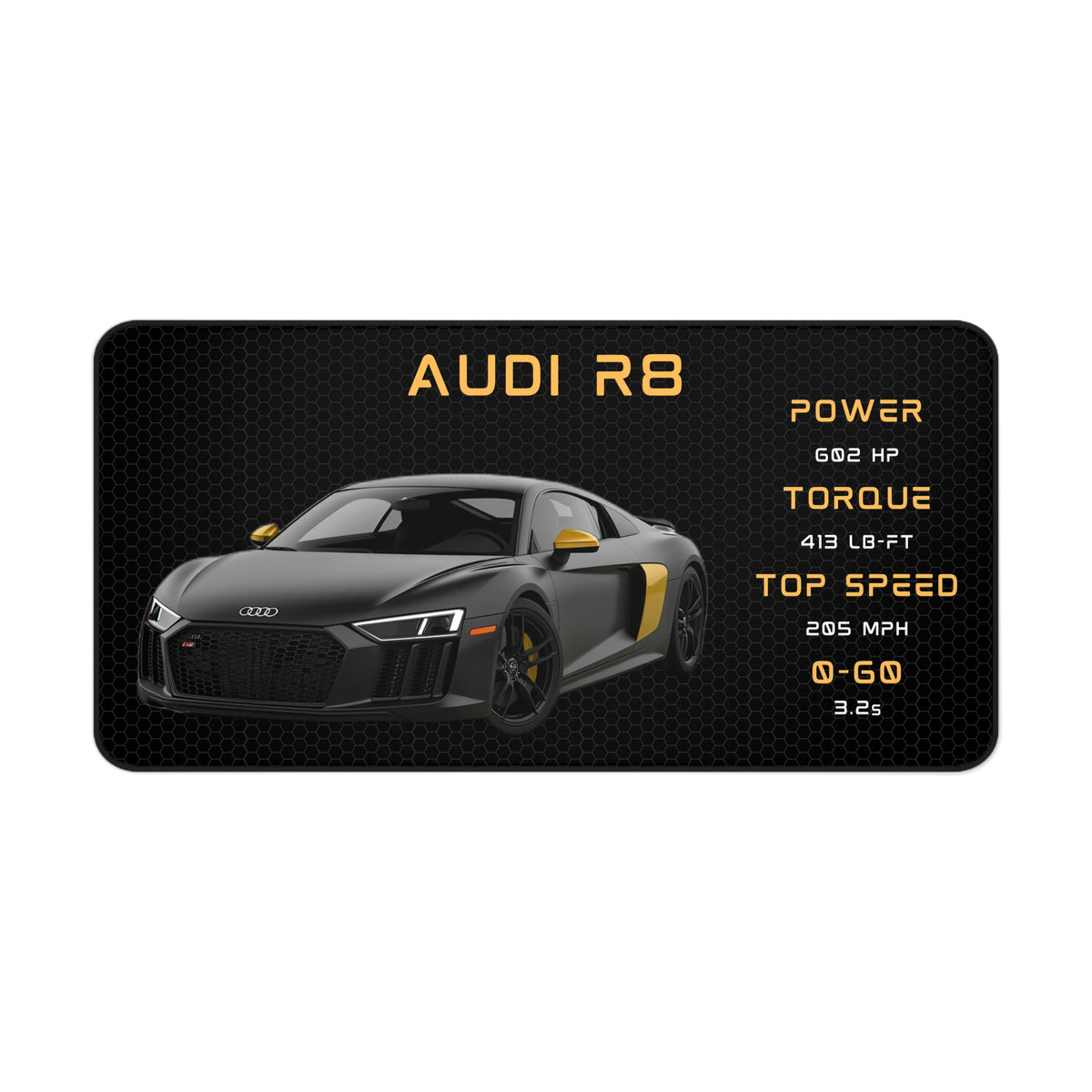 Audi R8 Desk Mat | Super Car Mouse Pad, Automotive Desk Accessory
