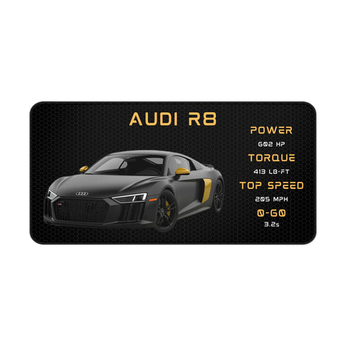 Audi R8 Desk Mat | Super Car Mouse Pad, Automotive Desk Accessory