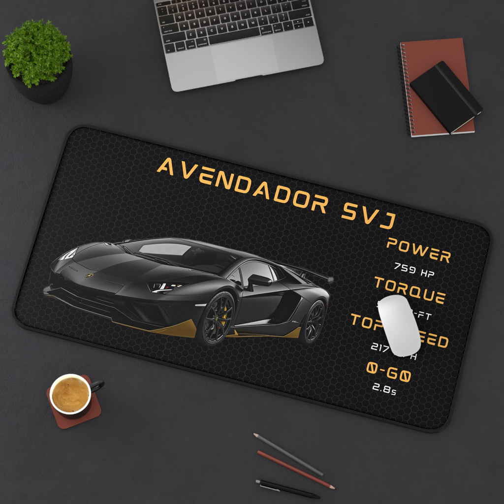 Aventador SVJ Desk Mat | Racing Supercar Mousepad