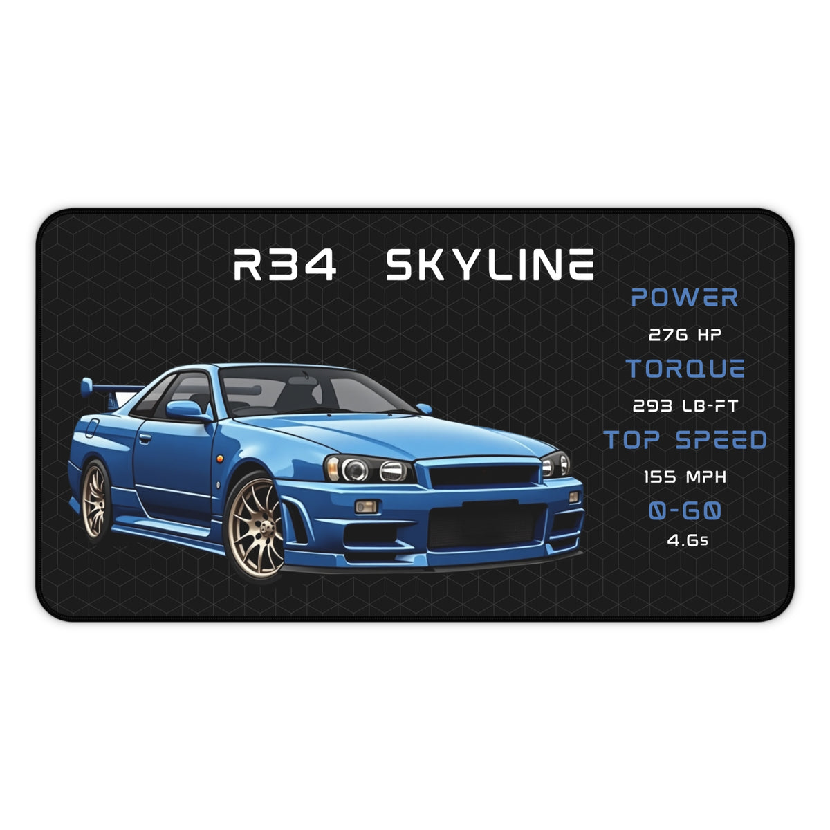 Copy of R34 Skyline GTR | Gaming Mouse Pad |  Car Lover Desk Mat | JDM Gift Home Office Decor | Car Enthusiast Desk Accessory