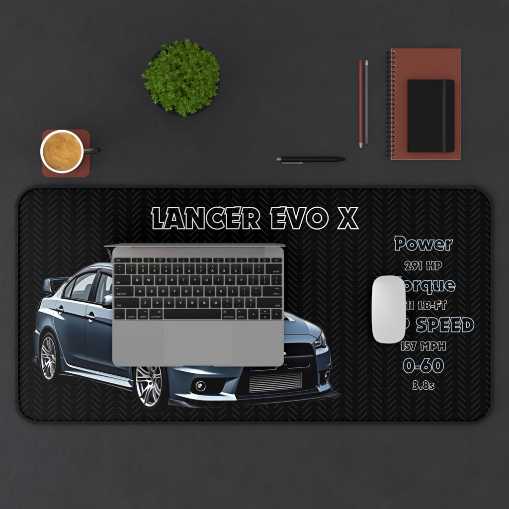 Lancer Evolution X Desk Mat | Gaming Mouse Pad for Car Enthusiasts