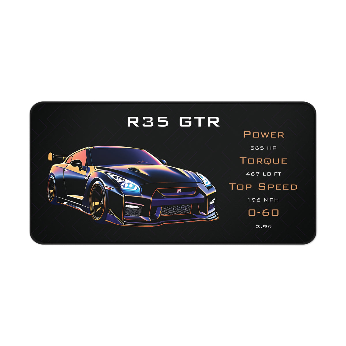 GTR R35 Desk Mat | Car Enthusiast Mouse Pad | Gamer Mouse Pad