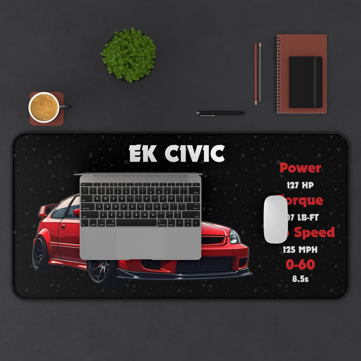 EK Civic Desk Mat | Racing Mouse Pad for Car Enthusiasts